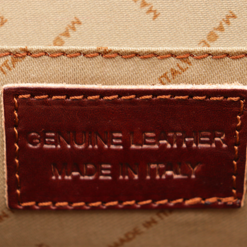 Borsa a Mano VIAVERDI in Pelle Marrone Made in Italy linea Firenze
