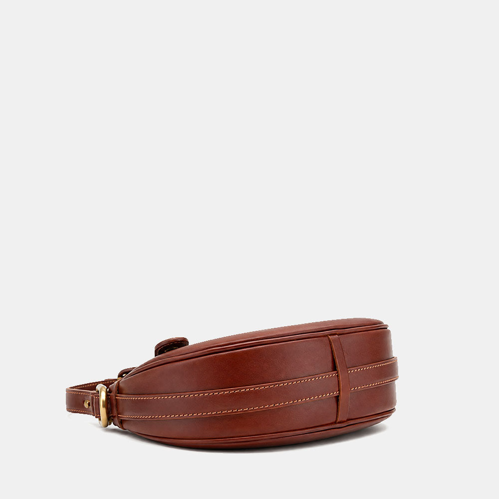 Borsa Piccola a Mano VIAVERDI in Pelle Marrone Made in Italy linea Firenze