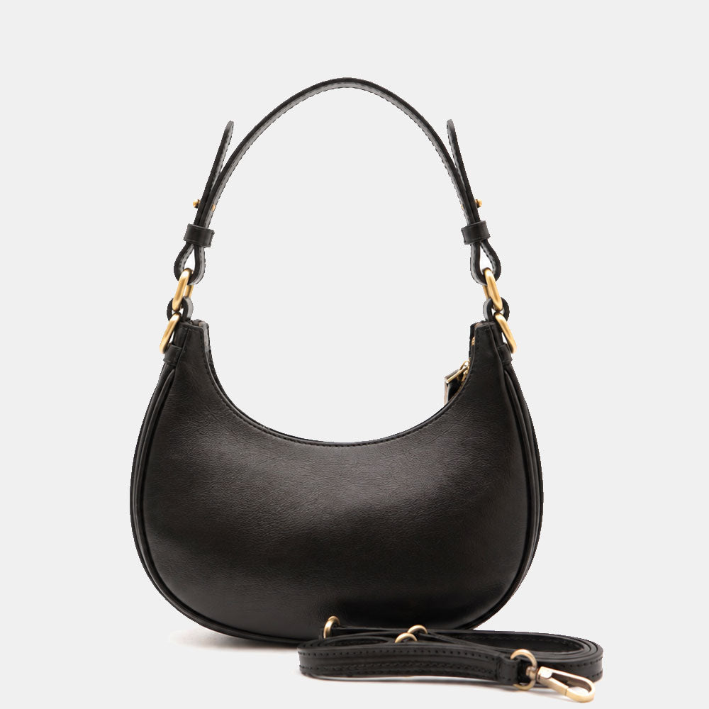 Borsa Piccola a Mano VIAVERDI in Pelle Nera Made in Italy linea Firenze
