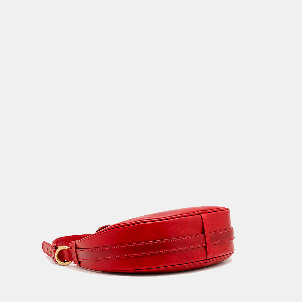 Borsa Piccola a Mano VIAVERDI in Pelle Rossa Made in Italy linea Firenze