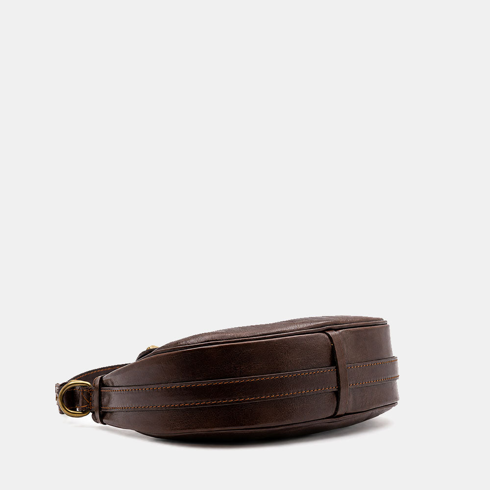 ViaVerdi Handbag Small Dark Brown Leather Made in Italy – Line Firenze