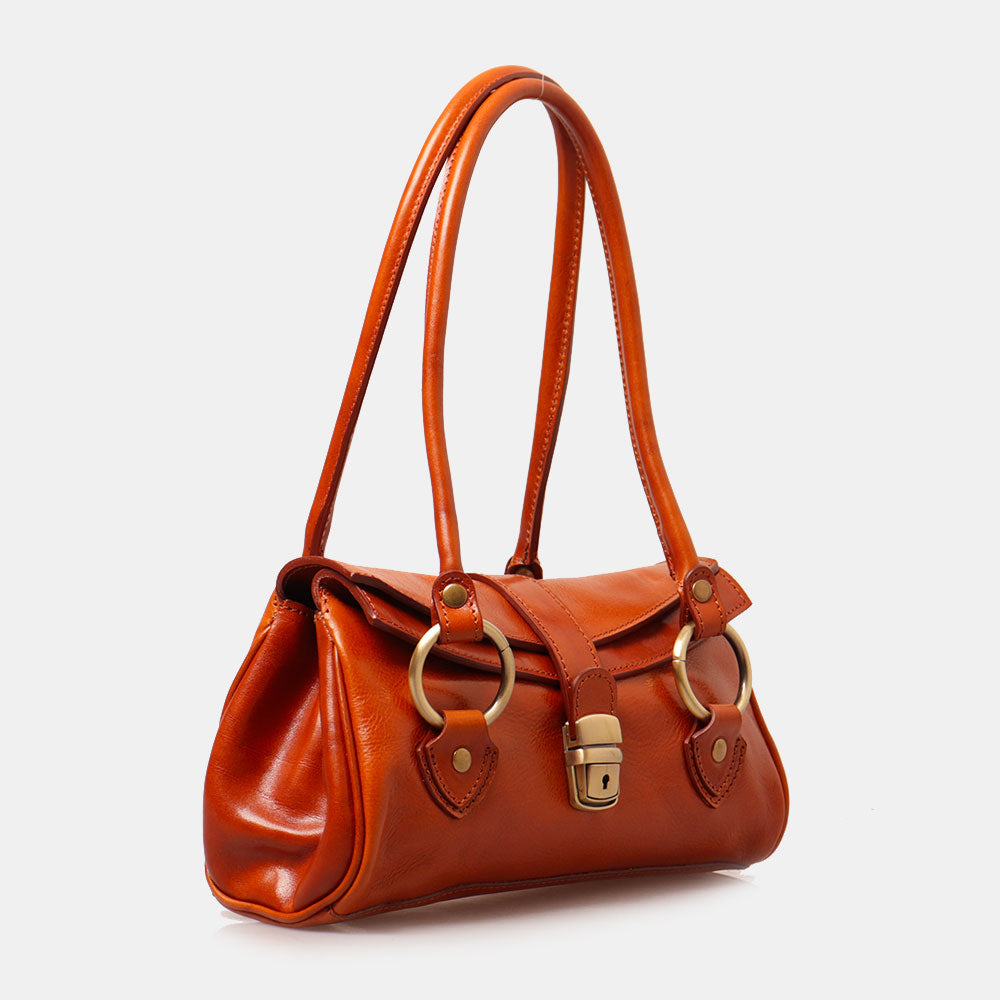 Borsa a Spalla VIAVERDI in Pelle Cuoio Made in Italy linea Firenze