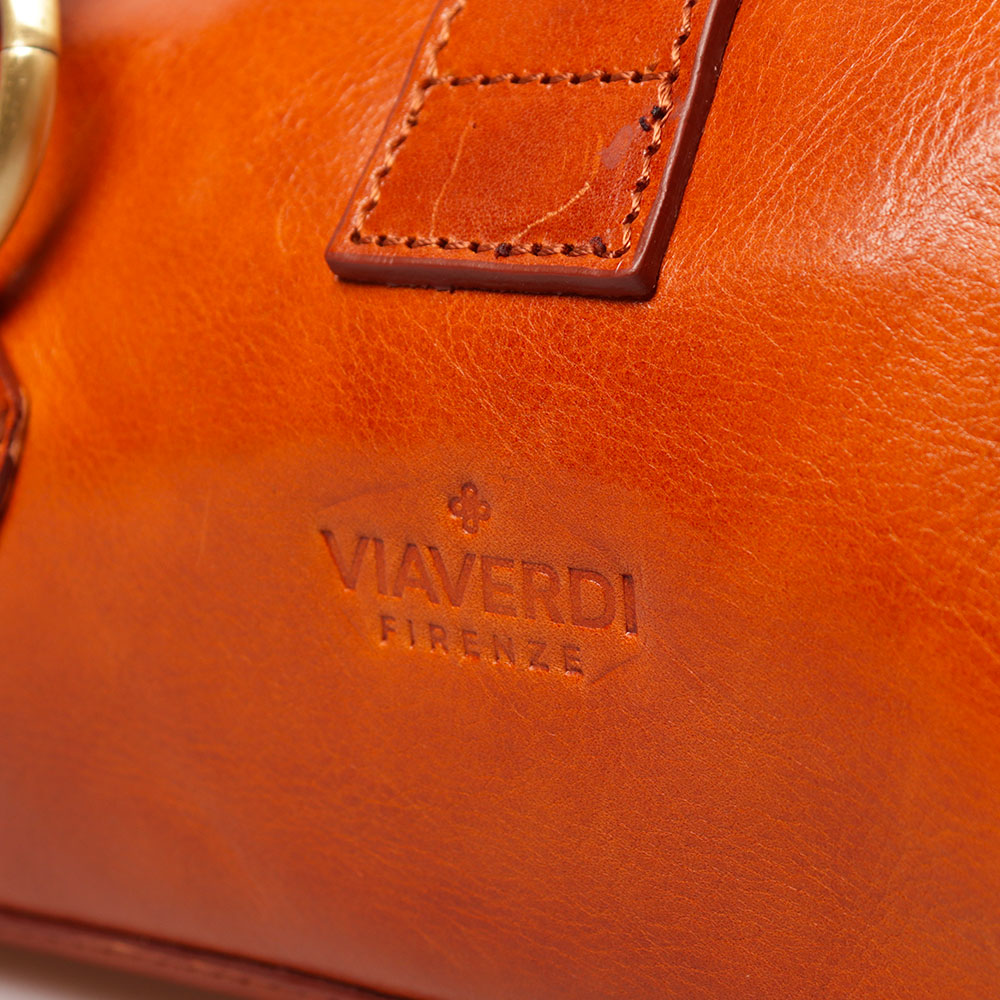 Borsa a Spalla VIAVERDI in Pelle Cuoio Made in Italy linea Firenze