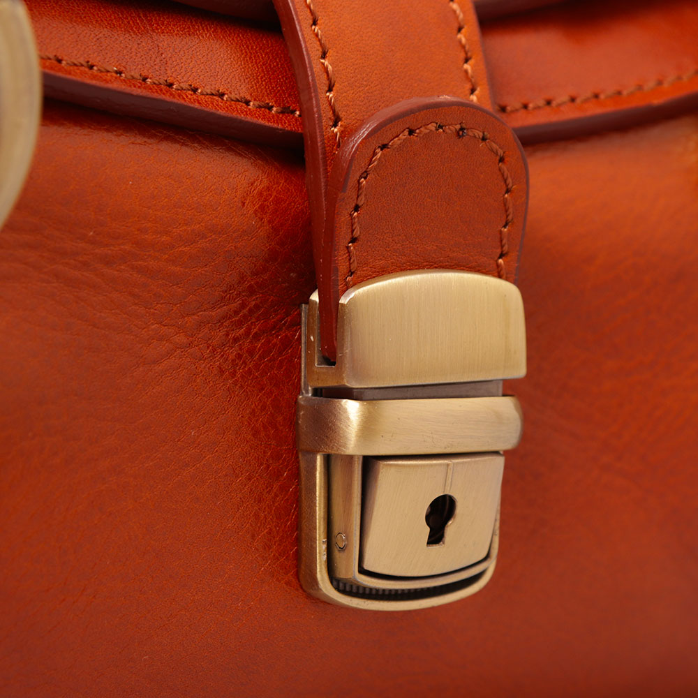 VIAVERDI Schultertasche aus Leder, hergestellt in Italien, Florence-Linie