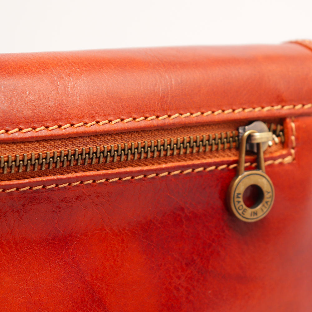 Borsa a Tracolla VIAVERDI in Pelle color color Cuoio Made in Italy linea Firenze