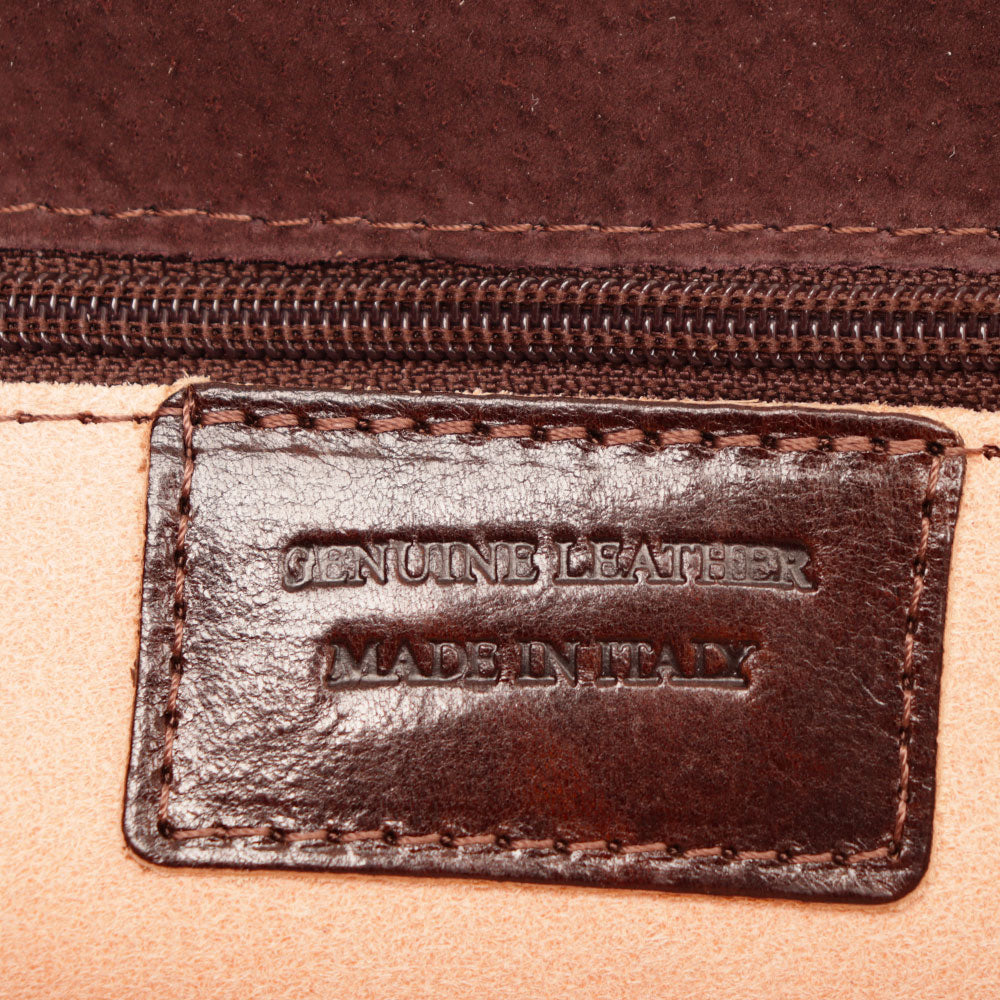 Borsa a tracolla VIAVERDI in Pelle Marrone Made in Italy linea Firenze