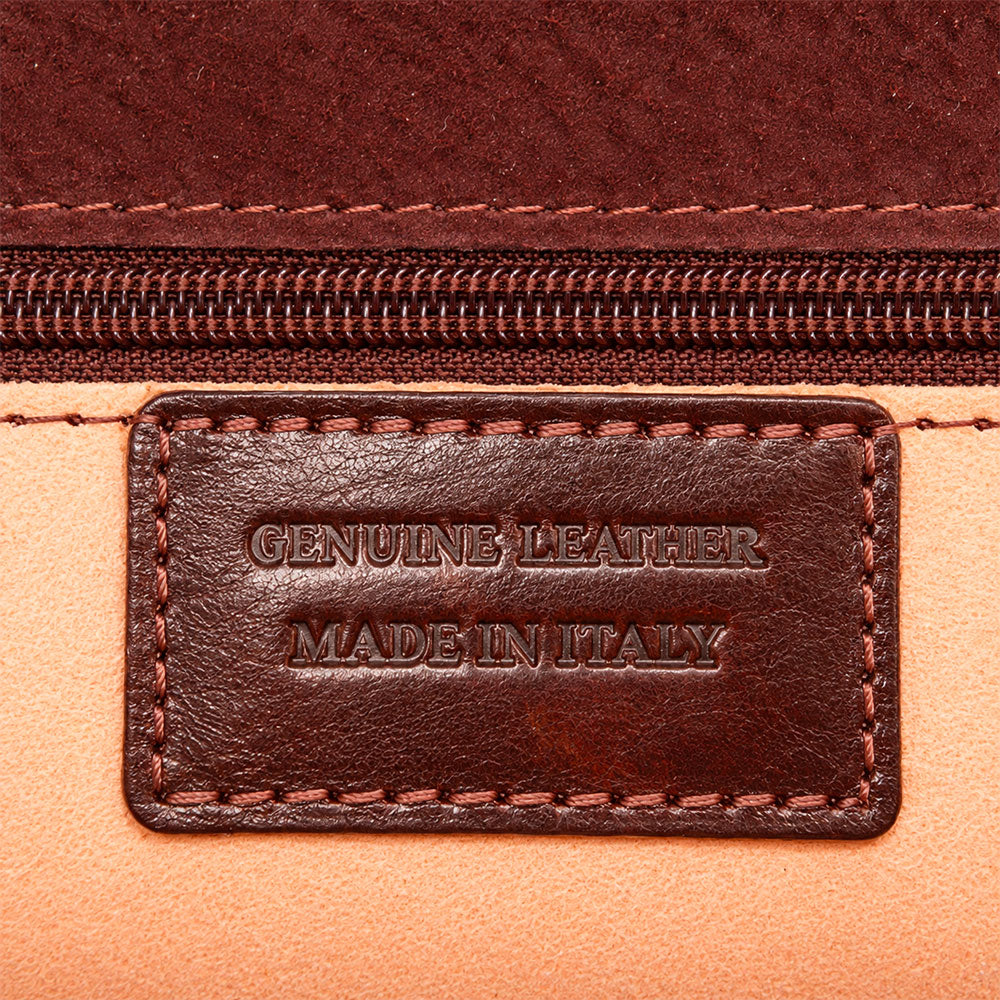 Crossbody Bag ViaVerdi in Brown Leather Made in Italy – Line Firenze