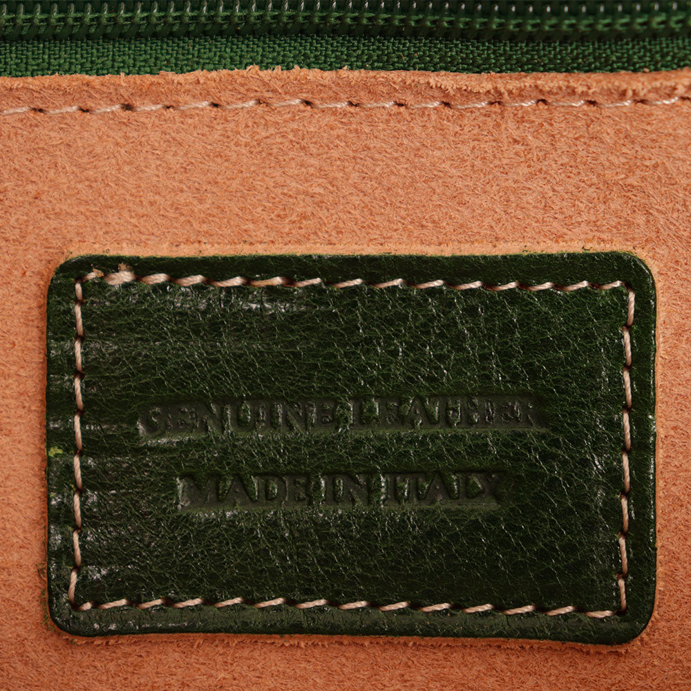 Borsa a tracolla VIAVERDI in Pelle Verde Made in Italy linea Firenze