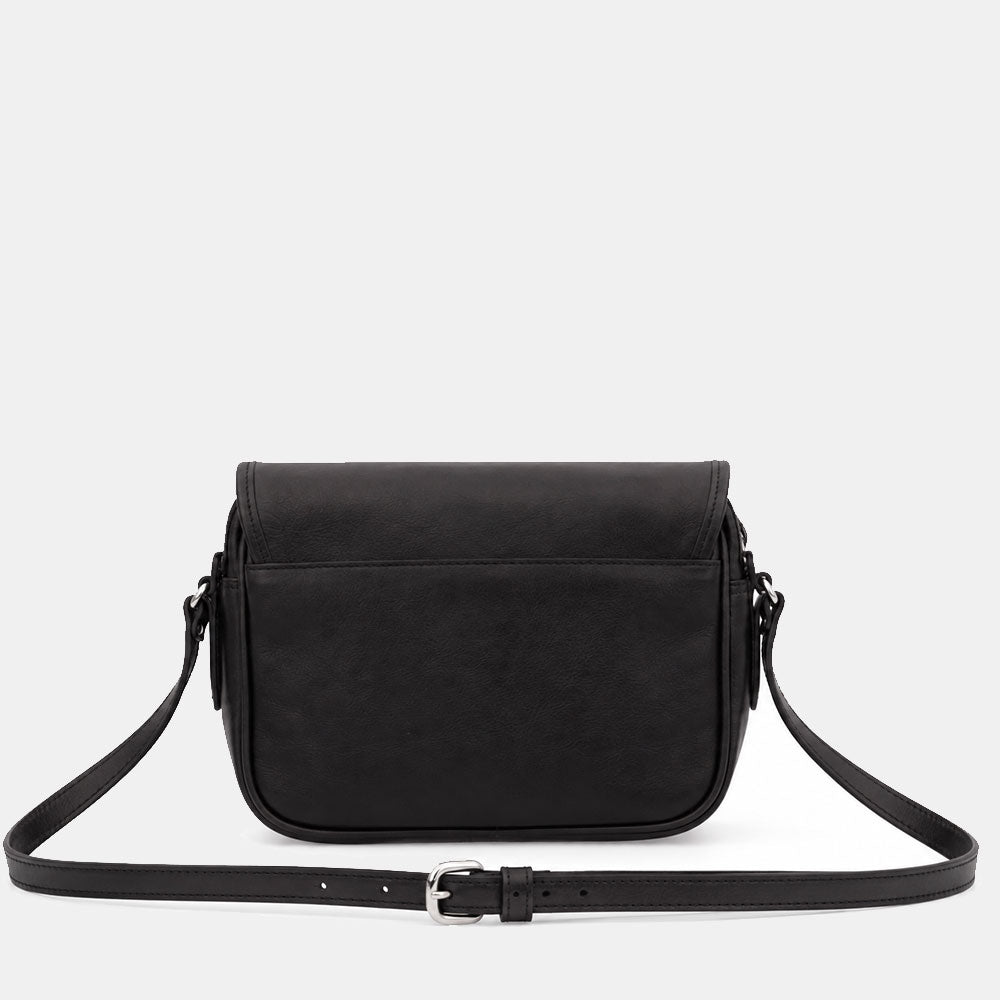 Borsa a Tracolla VIAVERDI in Pelle Nera Made in Italy linea Firenze