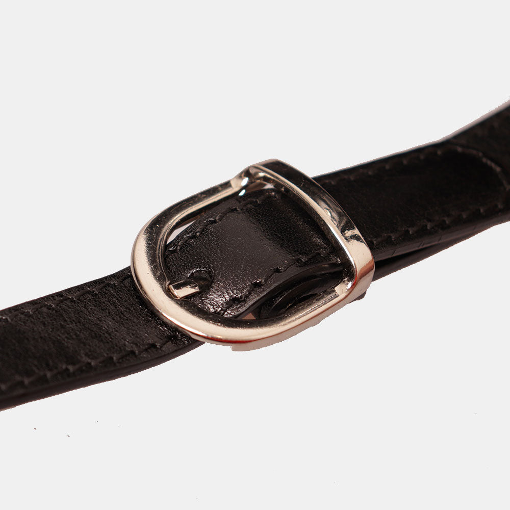 Borsa a tracolla VIAVERDI in Pelle Nera Made in Italy linea Firenze