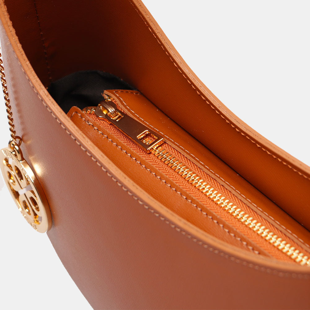 Borsa a Spalla VIAVERDI in Pelle color Cuoio Made in Italy linea Certaldo