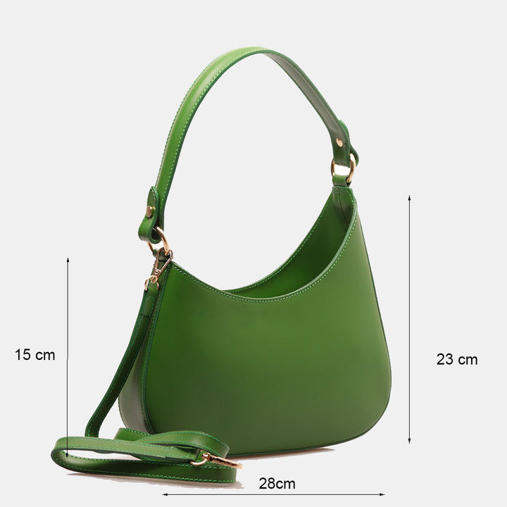 Borsa a Spalla VIAVERDI in Pelle Verde Made in Italy linea Certaldo