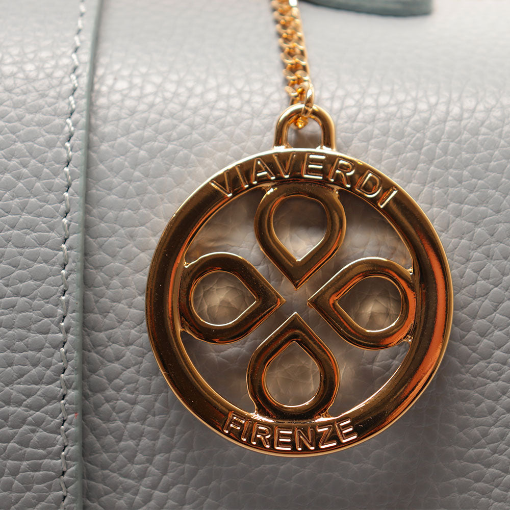 Borsa a Mano con Tracolla VIAVERDI in Pelle Avio Made in Italy linea Fiesole