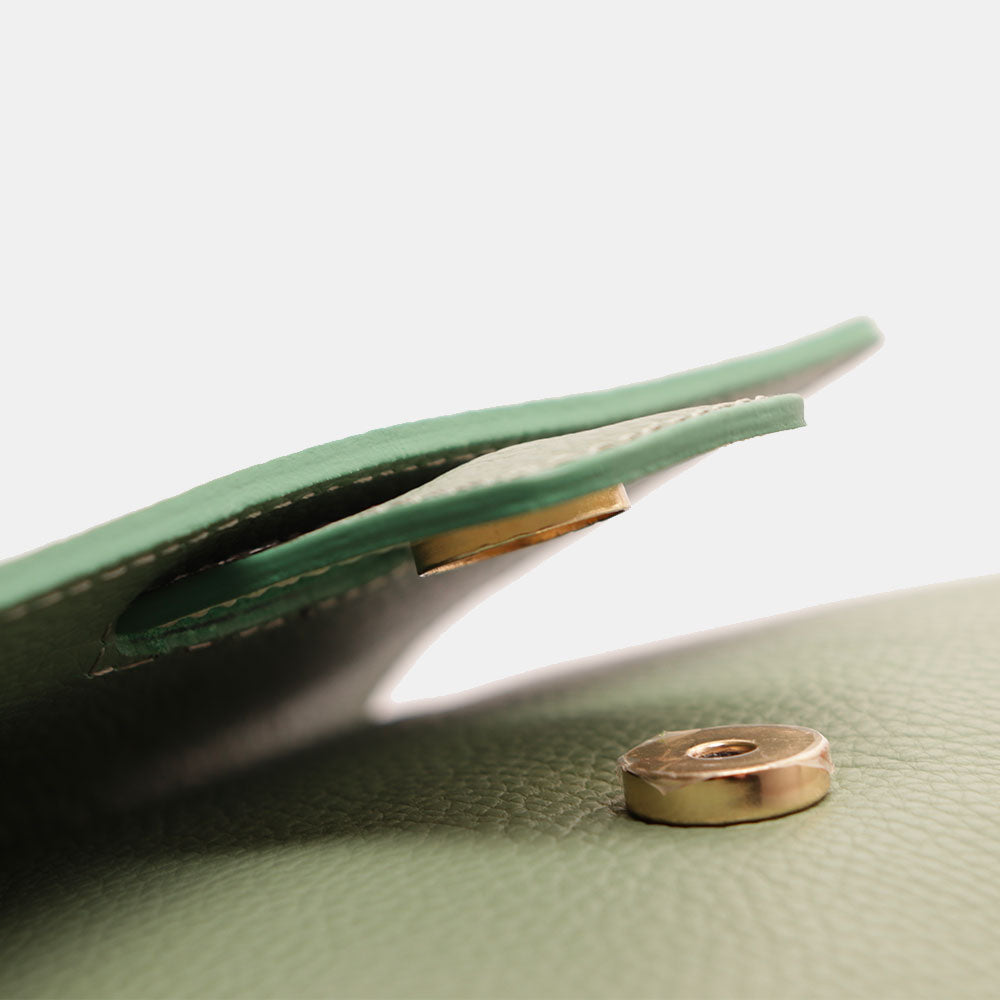 Borsa a Mano con Tracolla VIAVERDI in Pelle Verde Menta Made in Italy linea Fiesole