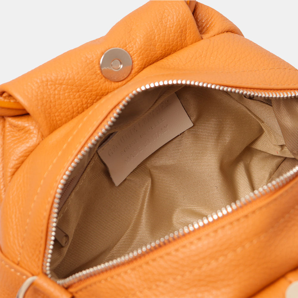 Borsa a Mano con Tracolla VIAVERDI in Pelle Cuoio Made in Italy linea Barga