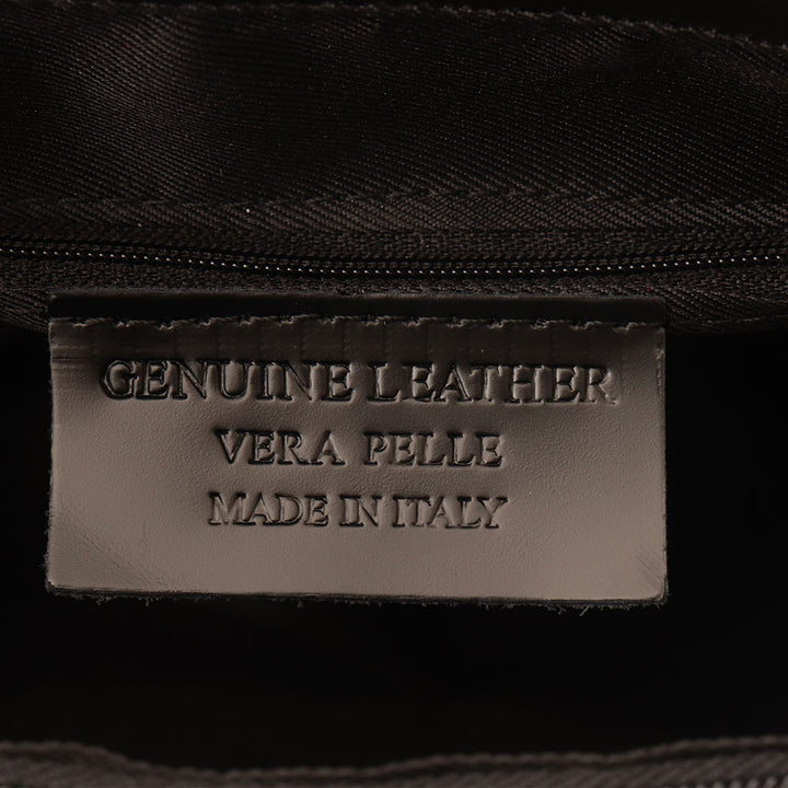 Borsa a Mano con Tracolla VIAVERDI in Pelle Nera Matelassè Made in Italy linea Saturnia