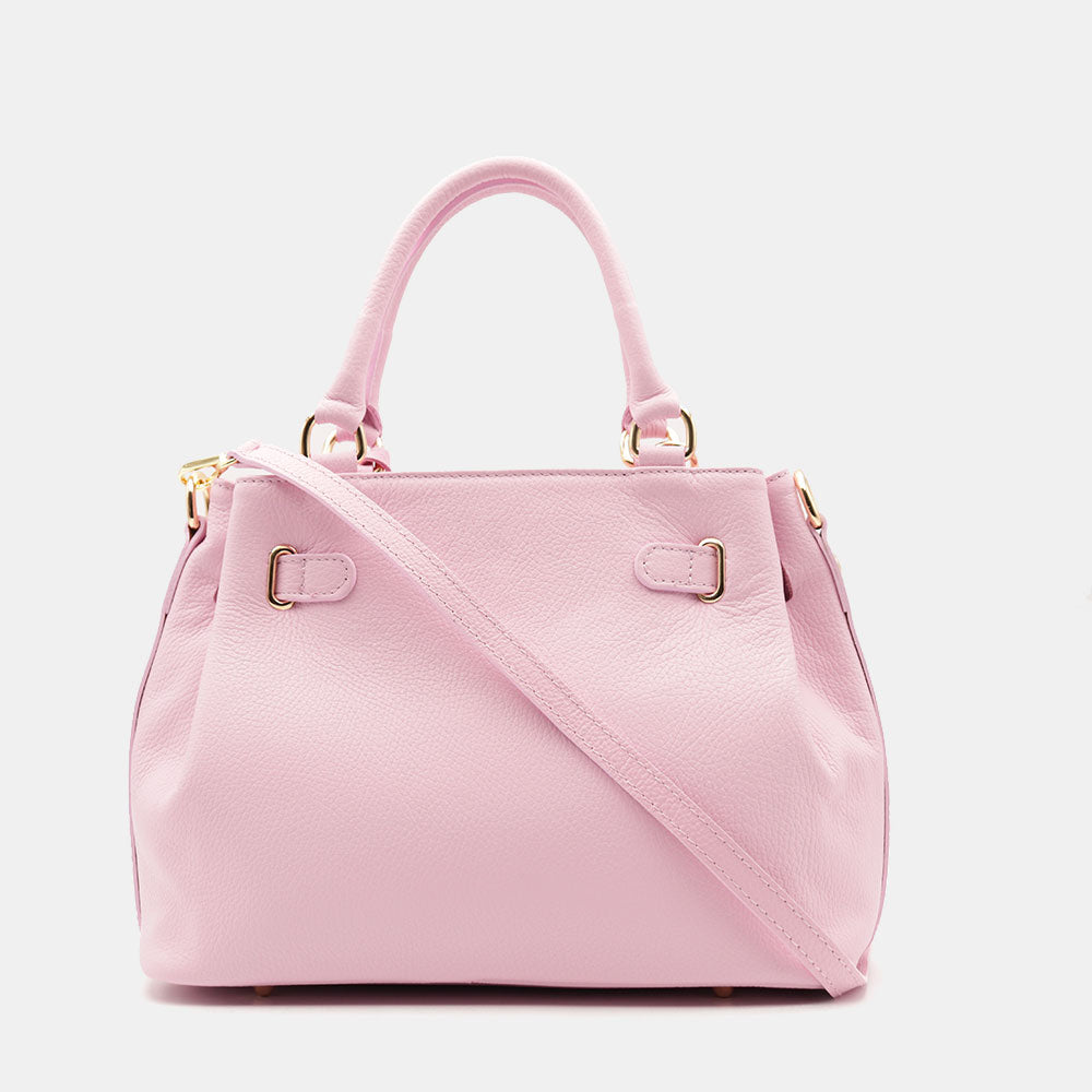 VIAVERDI Women's Handbag in Pink Leather Made in Italy, Artimino Line