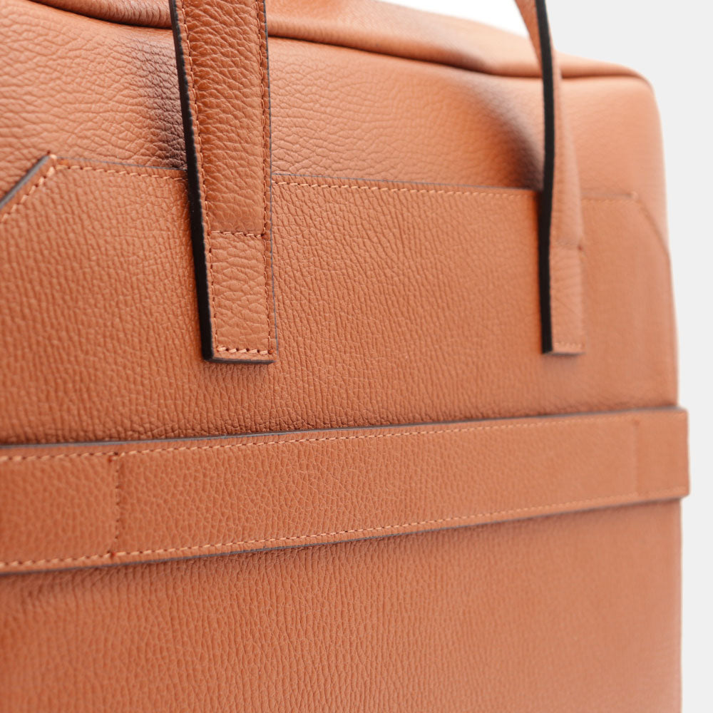 Borsa Business in Pelle Color Cuoio VIAVERDI Made in Italy - Porta Pc 15.6