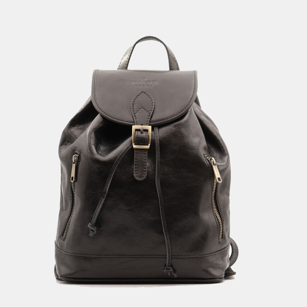 Zaino Donna in Pelle Nero VIAVERDI Made in Italy linea Firenze