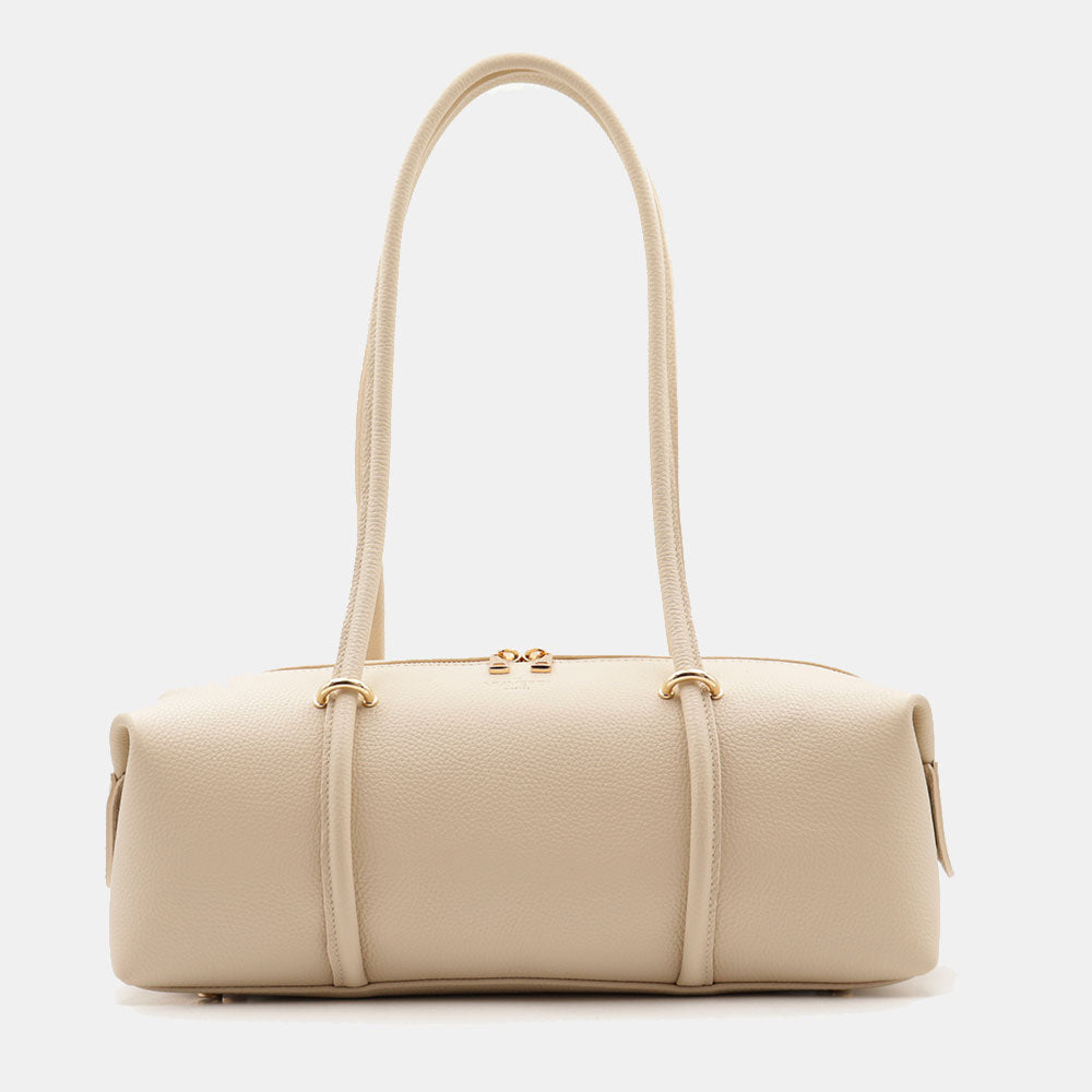 Borsa Donna a Spalla VIAVERDI in Pelle Beige Made in Italy linea San Gimignano