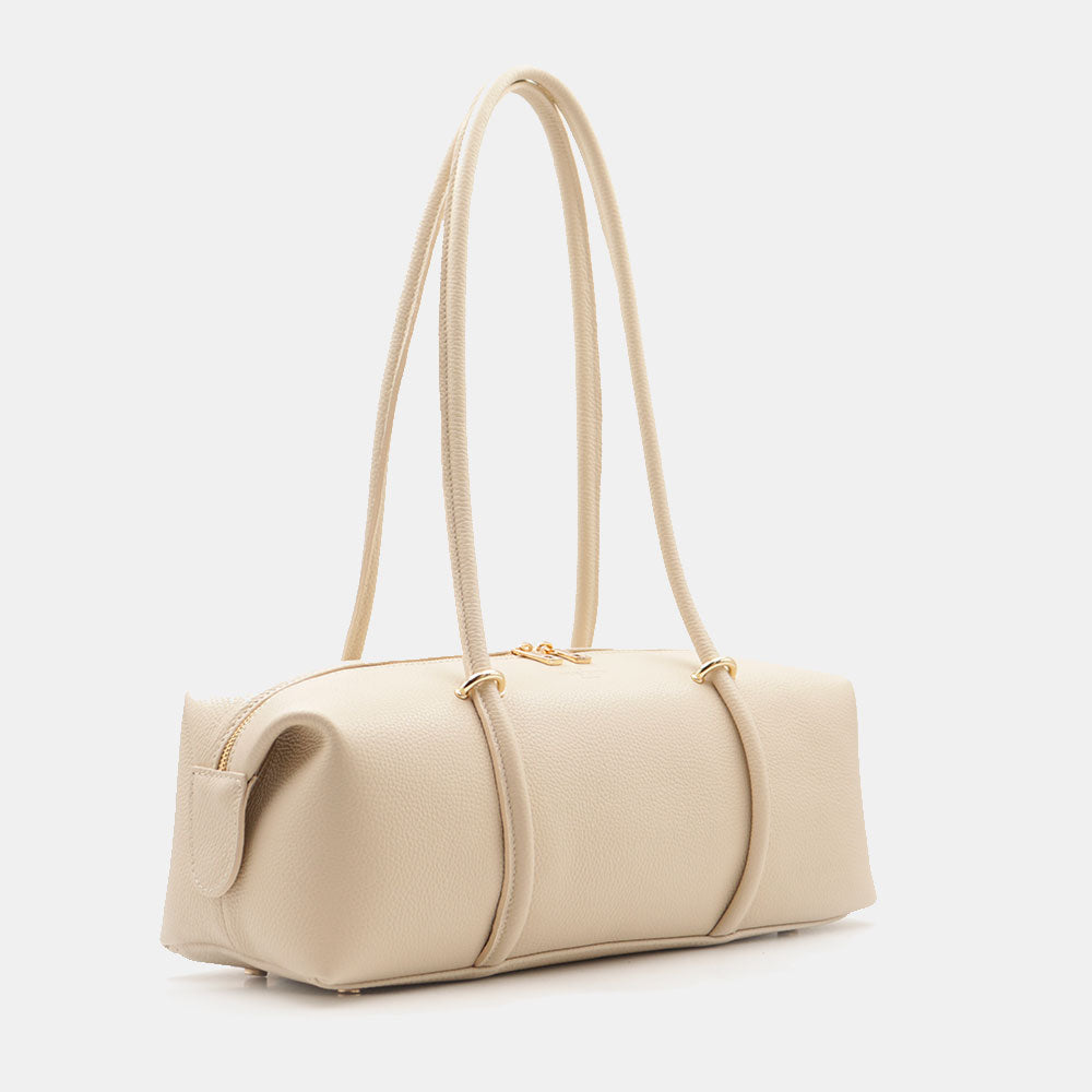 Borsa Donna a Spalla VIAVERDI in Pelle Beige Made in Italy linea San Gimignano