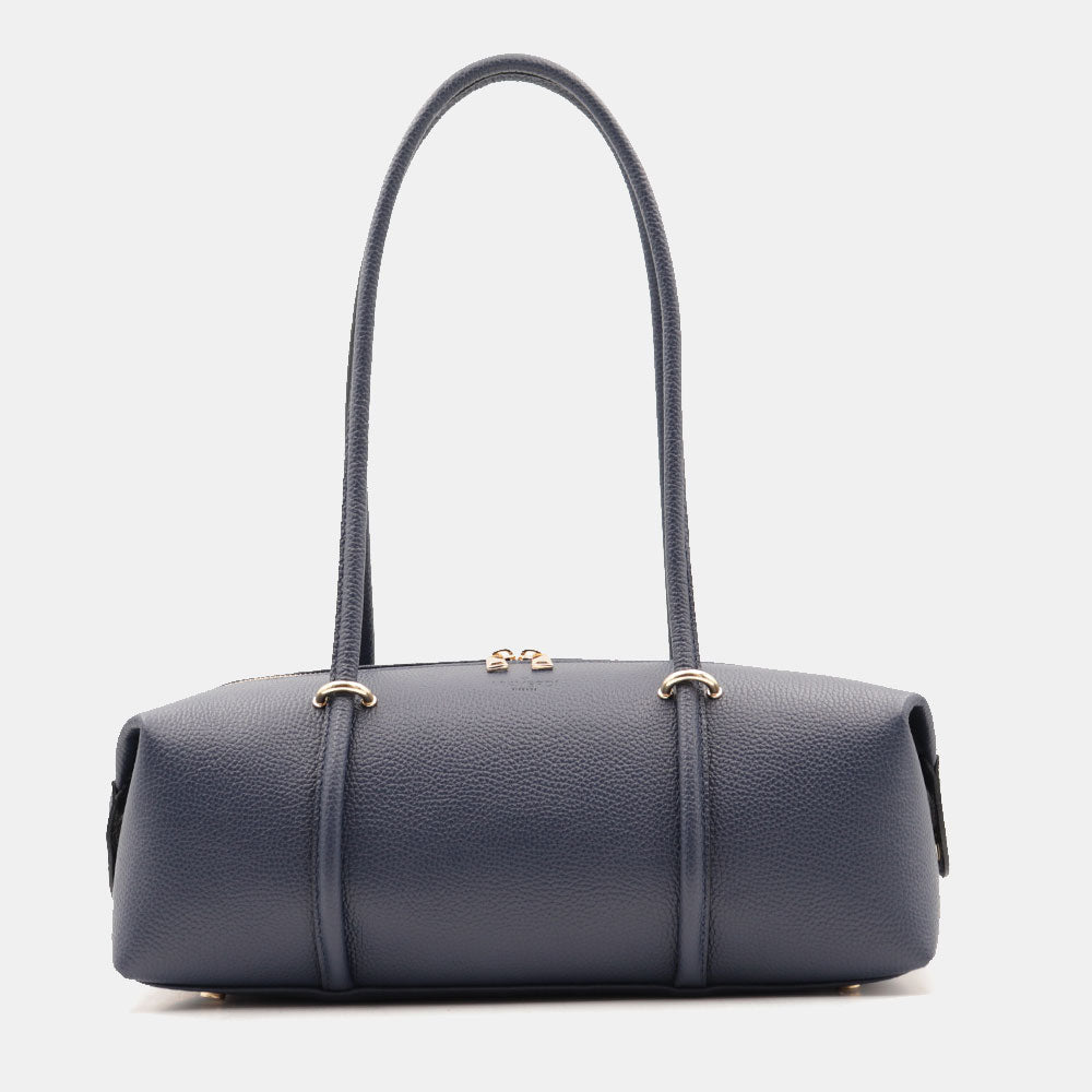 Borsa Donna a Spalla VIAVERDI in Pelle Blu Made in Italy linea San Gimignano
