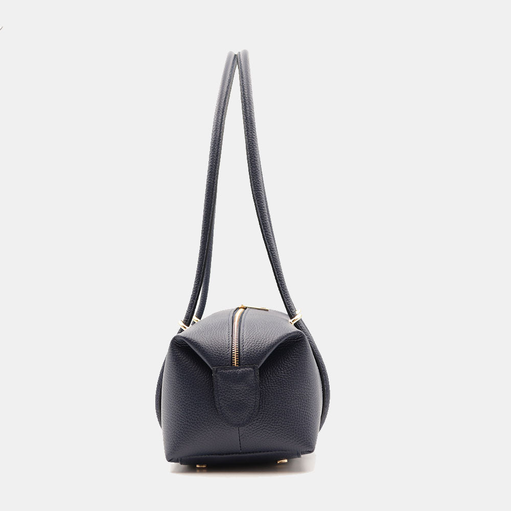 Borsa Donna a Spalla VIAVERDI in Pelle Blu Made in Italy linea San Gimignano