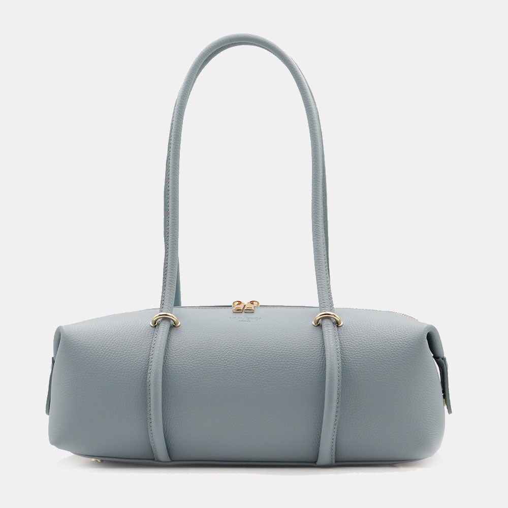 Borsa Donna a Spalla VIAVERDI in Pelle Celeste Made in Italy linea San Gimignano