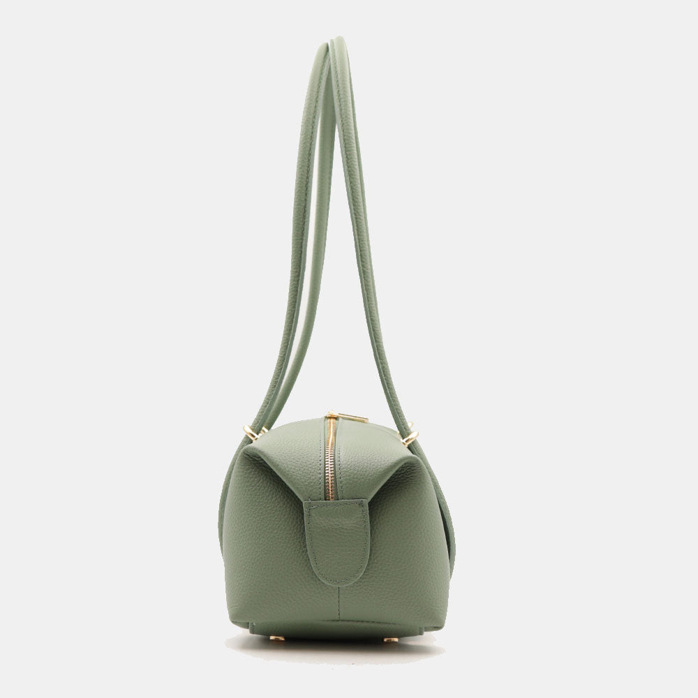 Borsa Donna a Spalla VIAVERDI in Pelle Verde Menta Made in Italy linea San Gimignano