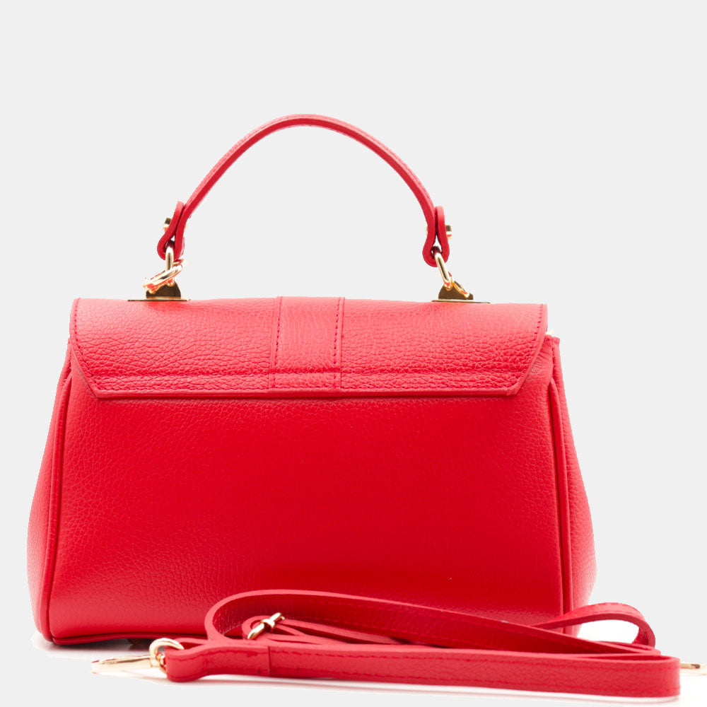 Borsa a Mano VIAVERDI in Pelle Rossa Made in Italy linea Montalcino