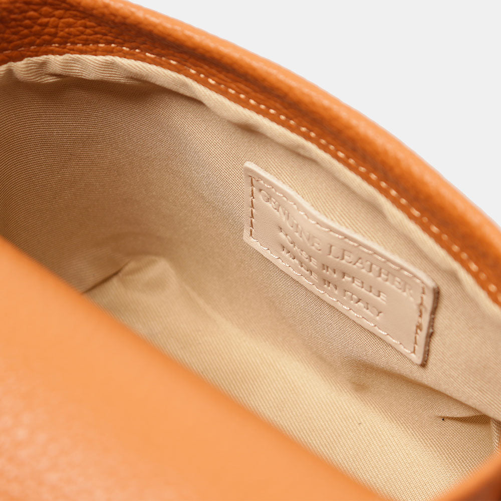 Borsa Donna a Mano VIAVERDI in Pelle color Cuoio e Rafia Made in Italy