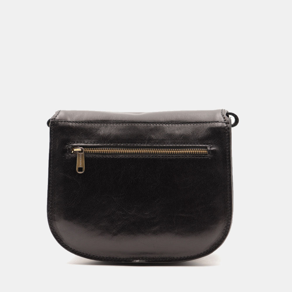 Borsa Tracolla VIAVERDI in Pelle Nera Made in Italy linea Firenze