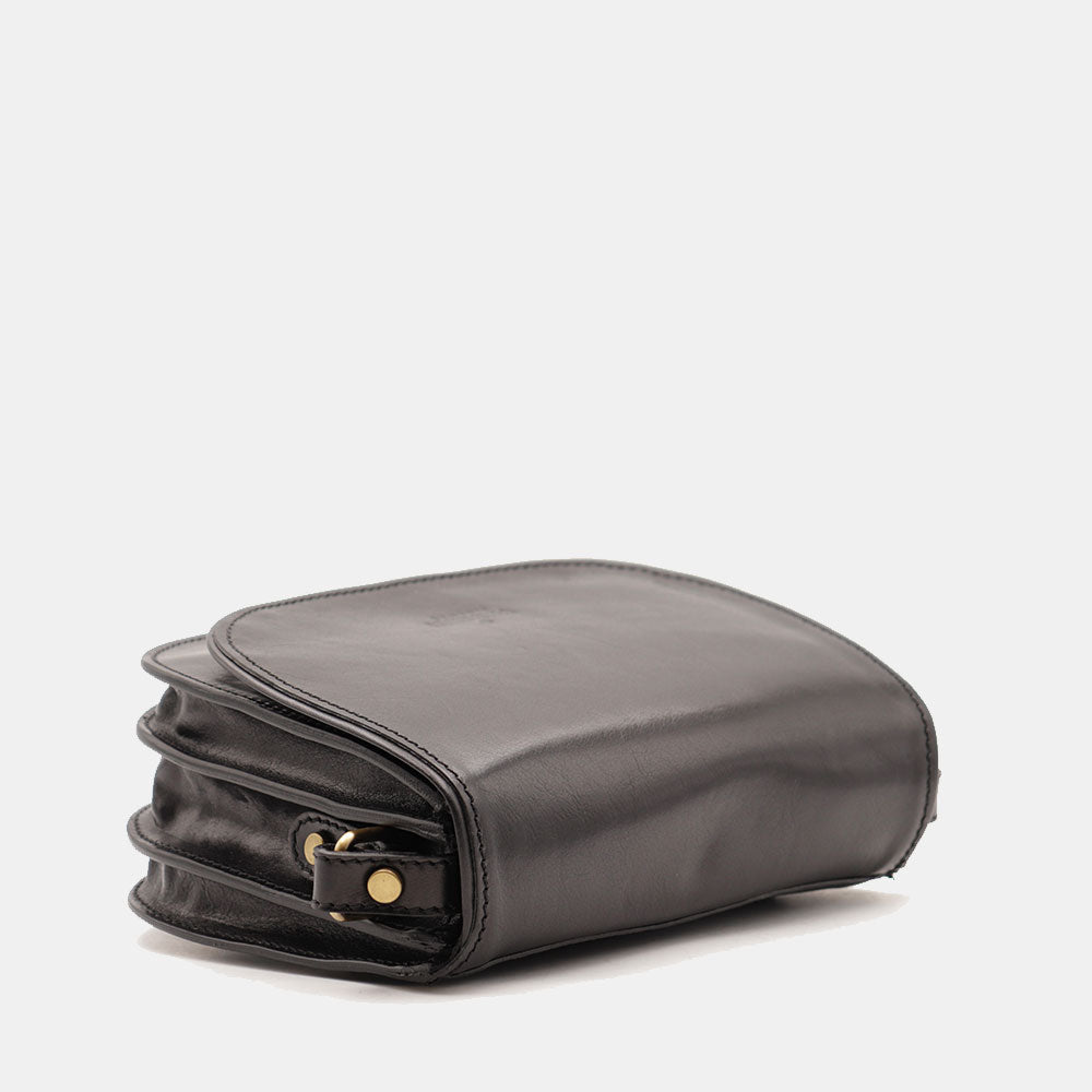 Borsa Tracolla VIAVERDI in Pelle Nera Made in Italy linea Firenze