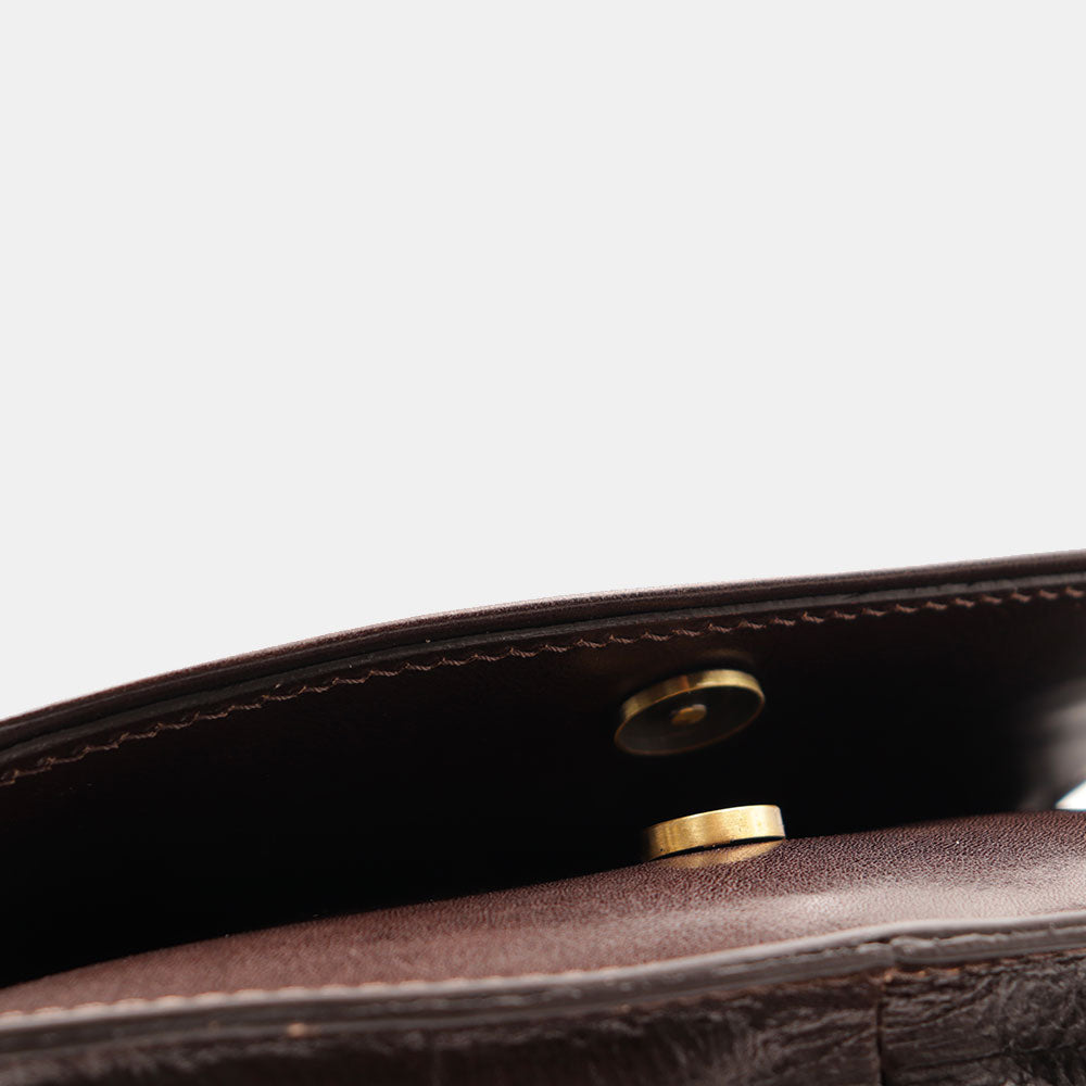 VIAVERDI Schultertasche aus dunkelbraunem Leder, hergestellt in Italien, Florence-Linie