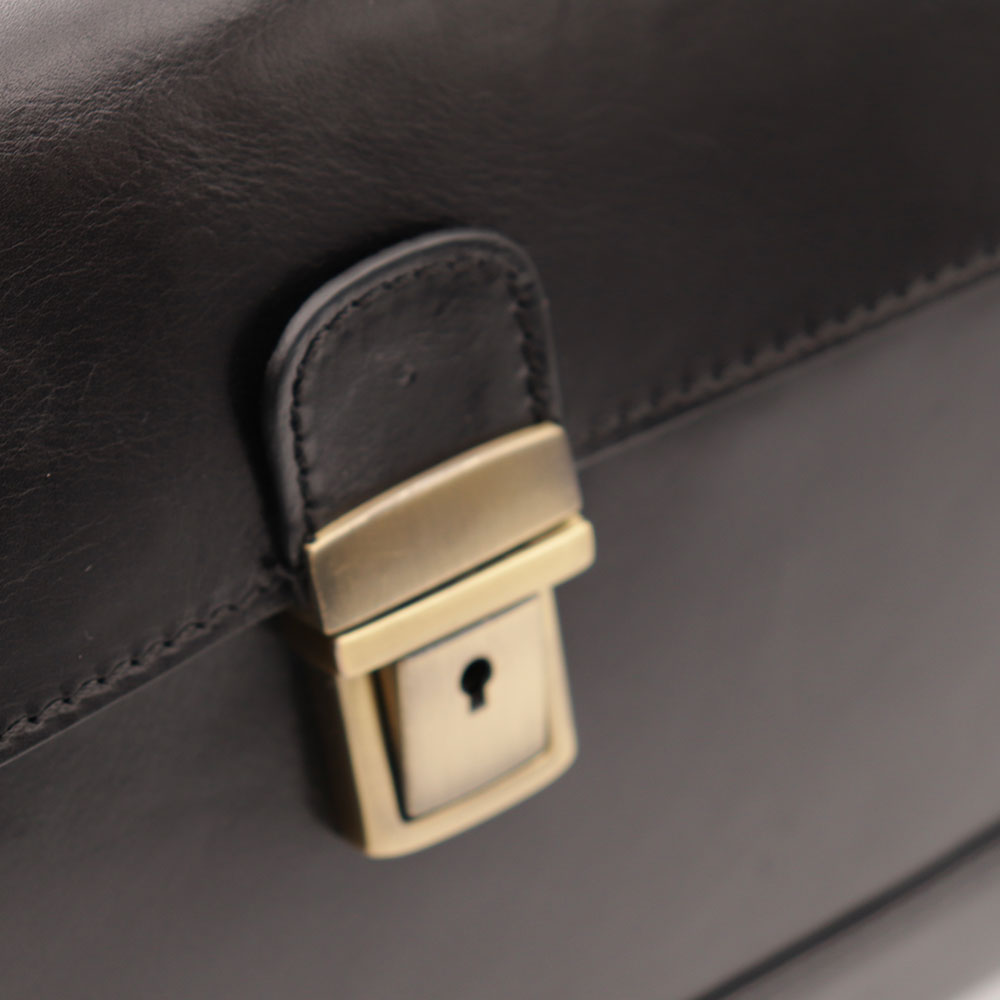 Borsa Medico Classica in Pelle Nera VIAVERDI Made in Italy linea Firenze