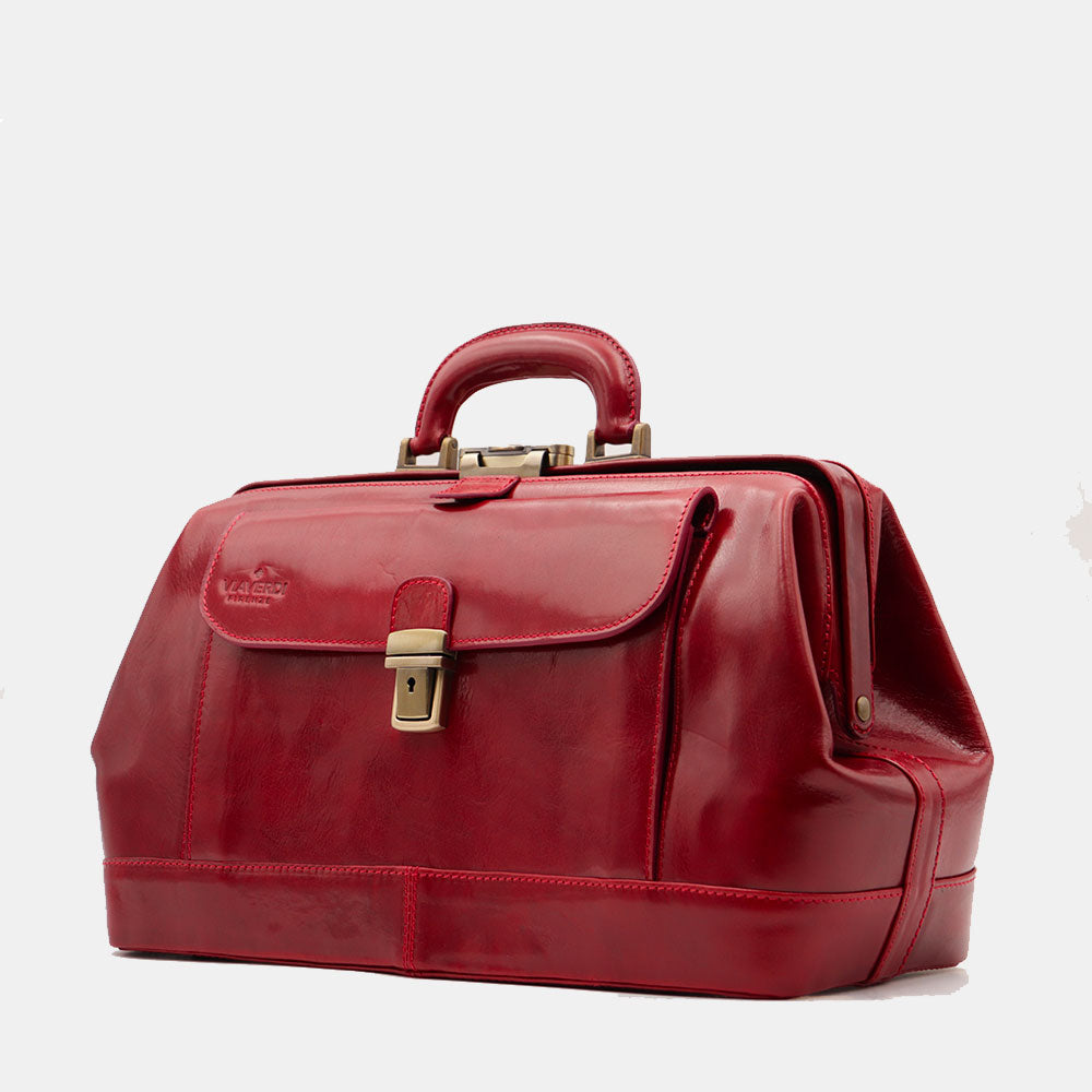 Borsa Medico Classica in Pelle Rossa VIAVERDI Made in Italy linea Firenze