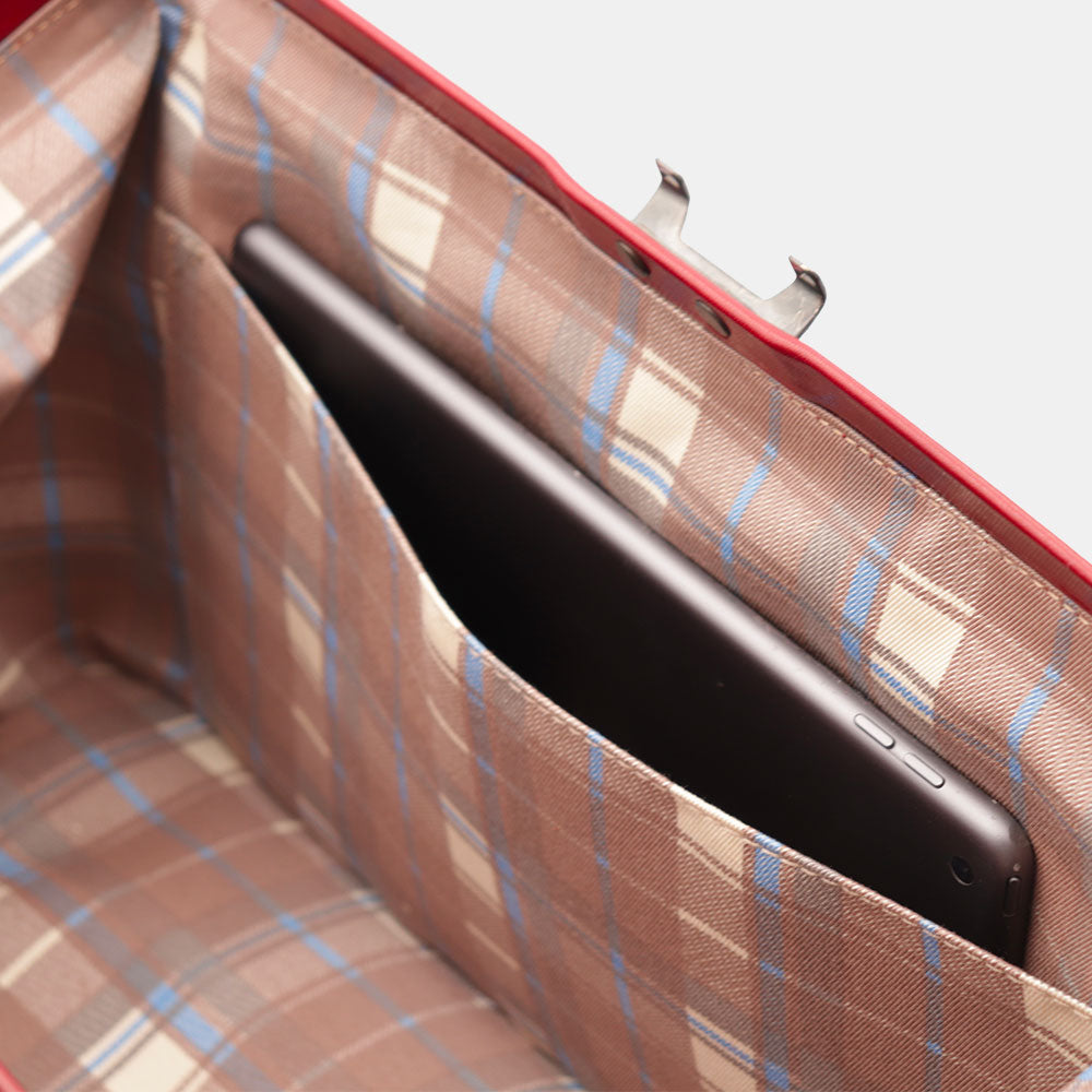 Borsa Medico Classica in Pelle Rossa VIAVERDI Made in Italy linea Firenze