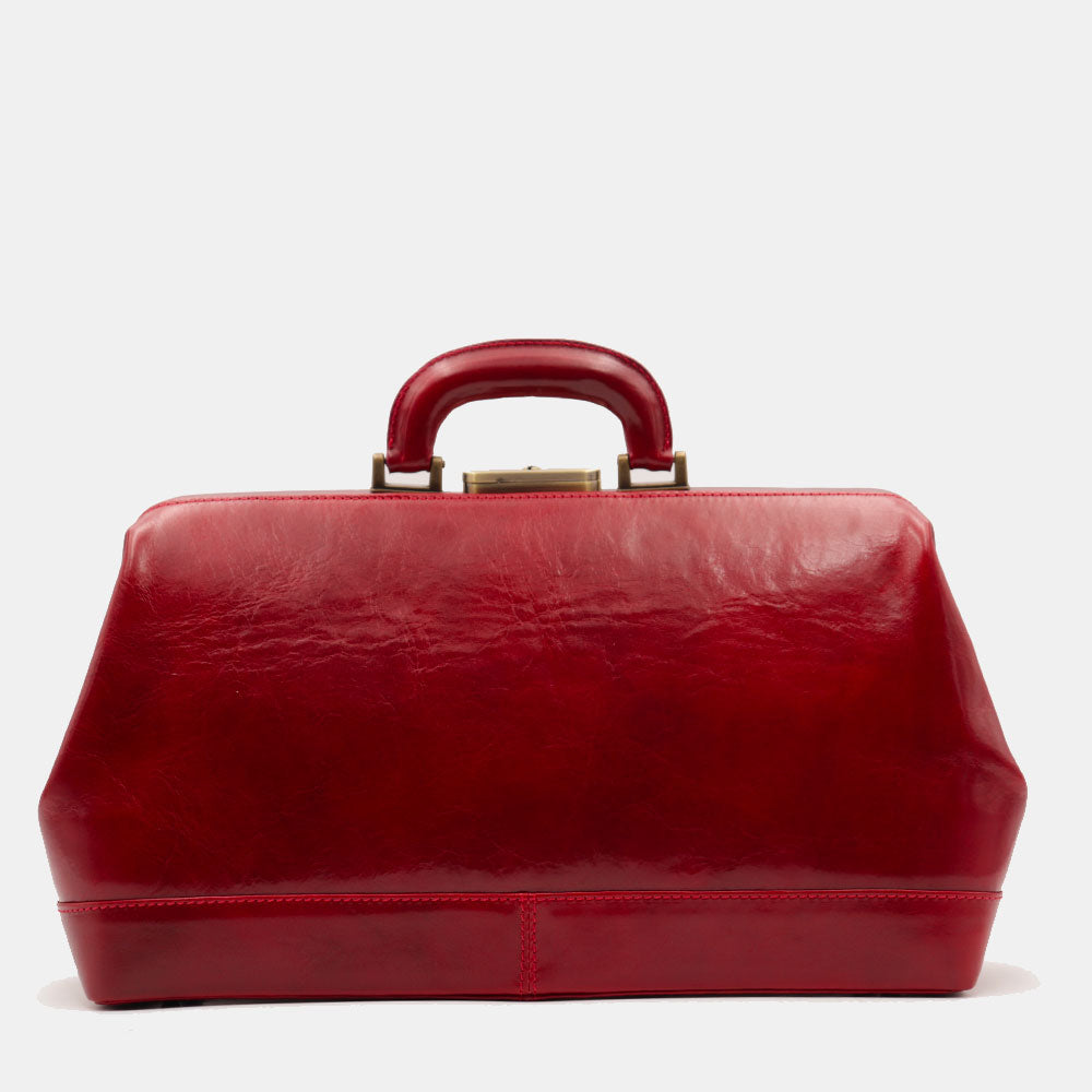 Borsa Medico Classica in Pelle Rossa VIAVERDI Made in Italy linea Firenze