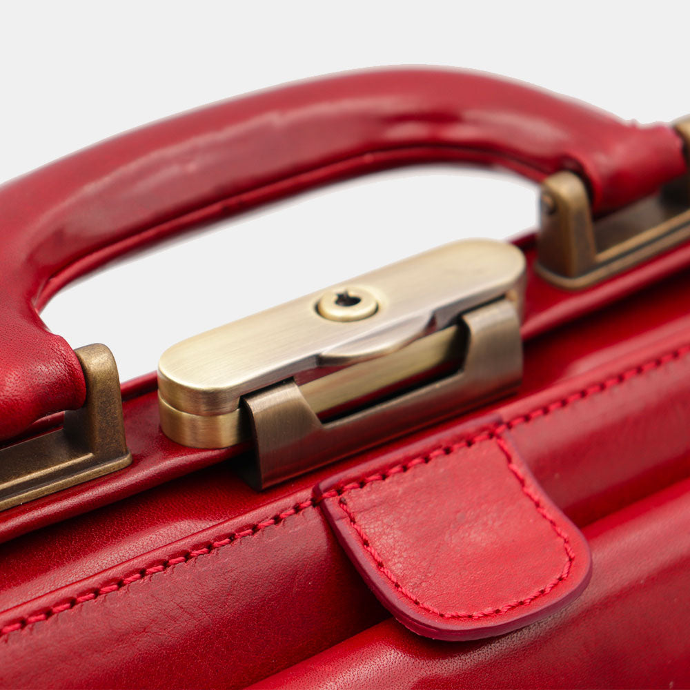 Borsa Medico Classica in Pelle Rossa VIAVERDI Made in Italy linea Firenze