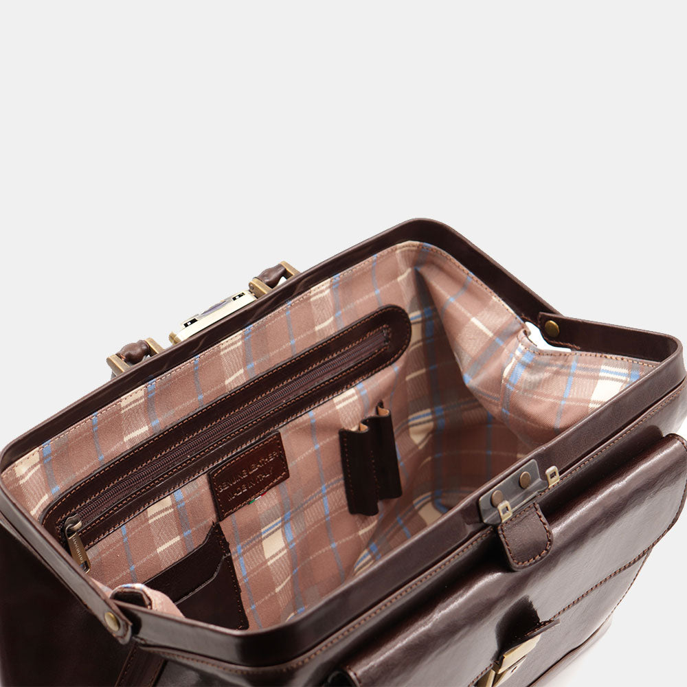 Borsa Medico Classica in Pelle Testa di Moro VIAVERDI Made in Italy linea Firenze