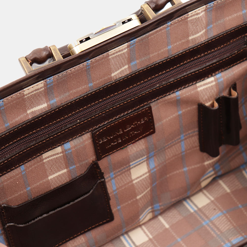 Borsa Medico Classica in Pelle Testa di Moro VIAVERDI Made in Italy linea Firenze