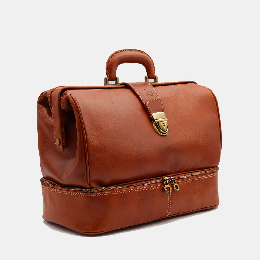 VIAVERDI Arzttasche aus Leder, hergestellt in Italien, Florence-Linie