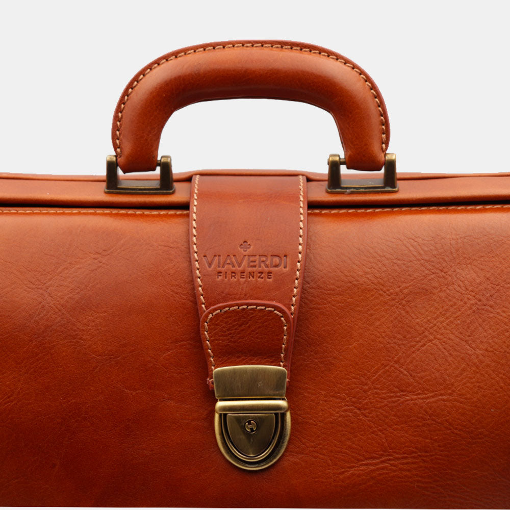 VIAVERDI Arzttasche aus Leder, hergestellt in Italien, Florence-Linie