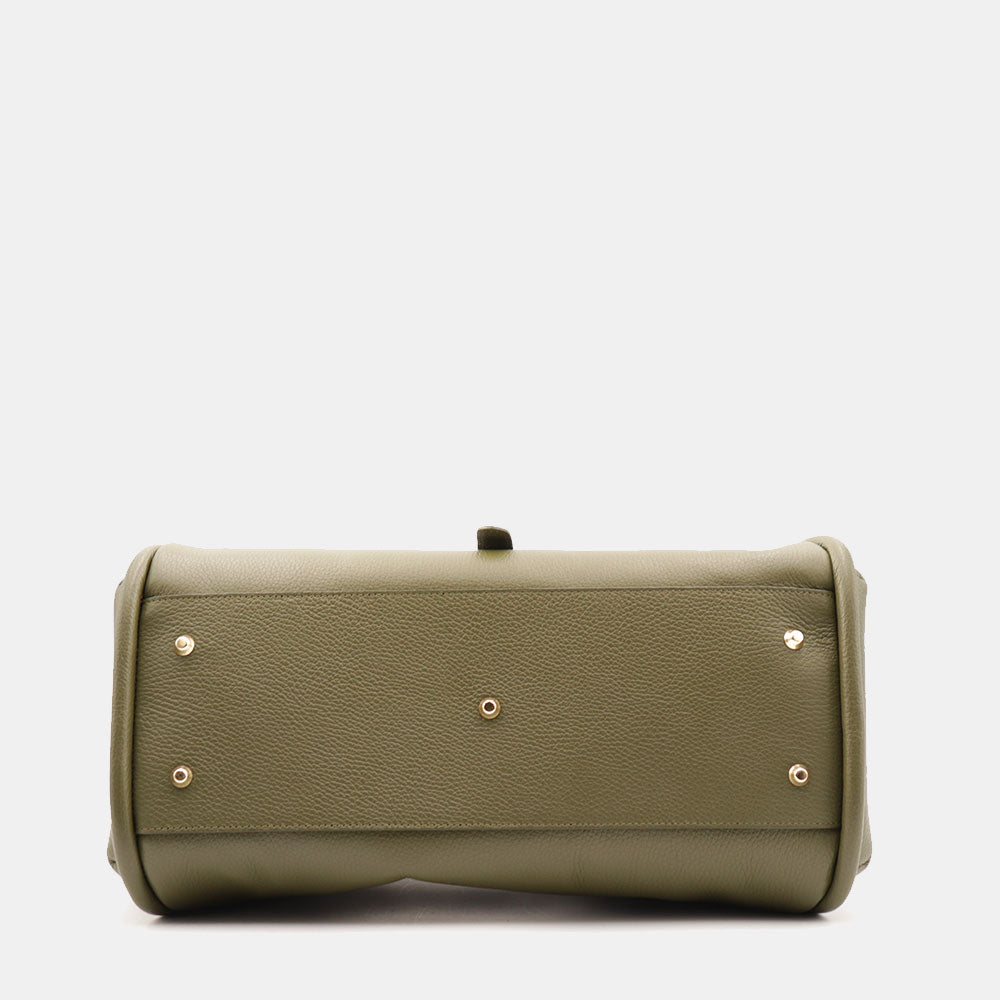 Borsa Donna a Spalla VIAVERDI in Pelle Verde Made in Italy linea Cortona