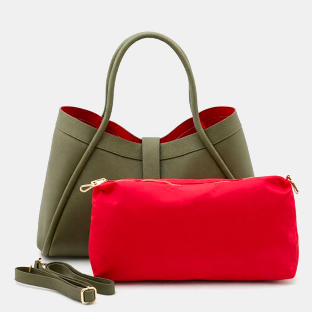 Borsa Donna a Spalla VIAVERDI in Pelle Verde Made in Italy linea Cortona