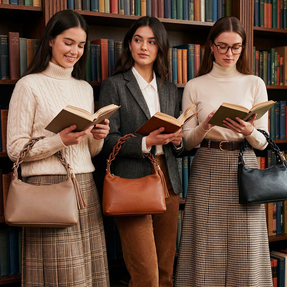 Borsa Donna a Mano con Tracolla VIAVERDI in Pelle Nera Made in Italy linea Castiglione