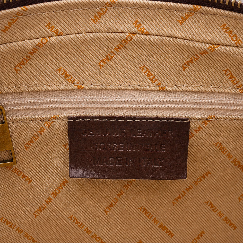 Bowler Bag ViaVerdi in Dark Brown Leather Made in Italy – Line Firenze