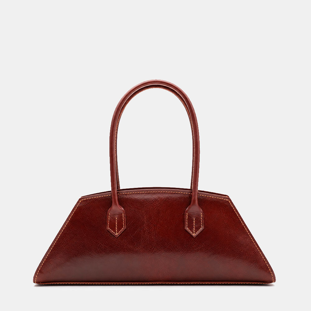 Schultertasche ViaVerdi aus Braunem Leder Made in Italy – Linie Firenze