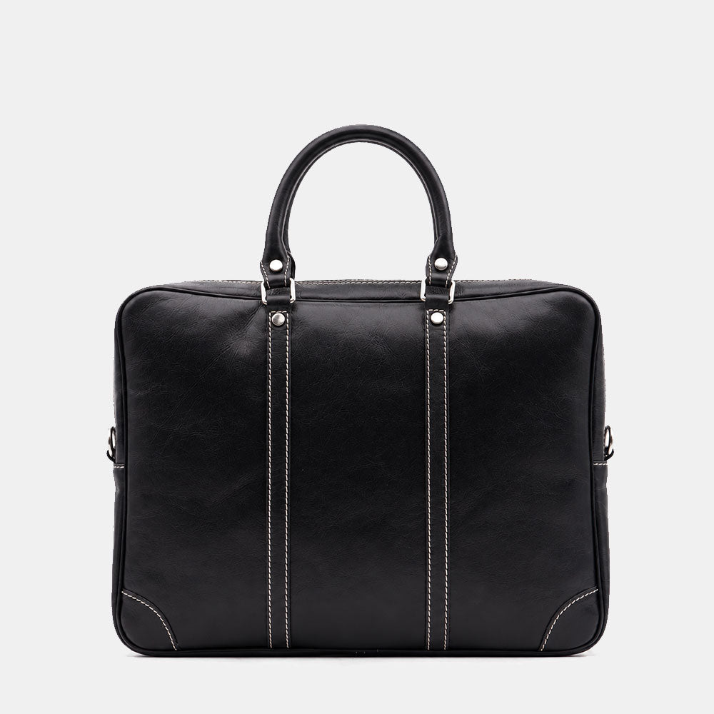 Borsa da Ufficio in Pelle Blu VIAVERDI Made in Italy Linea Firenze - Porta Pc 15.6
