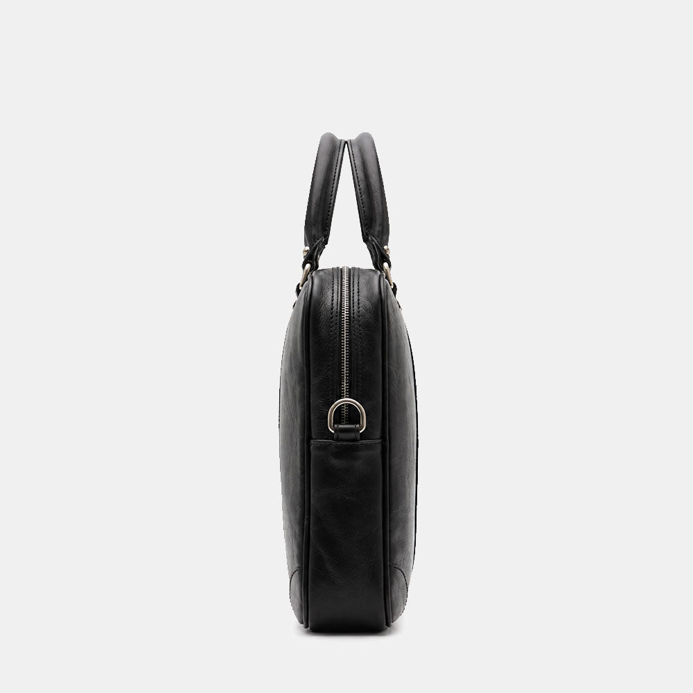 Borsa da Ufficio in Pelle Nera VIAVERDI Made in Italy Linea Firenze - Porta Pc 15.6